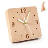 ZONJIE Wood Desk Clock - Silent Non Ticking Silent Clock,