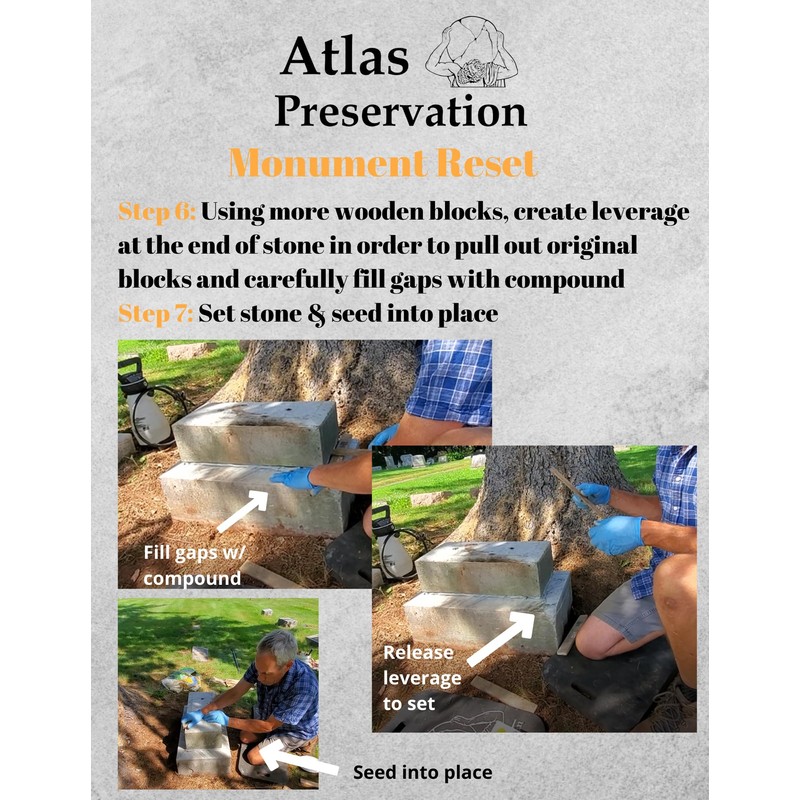 Atlas Preservation Small Light Gray Monument Repair Kit - Reset