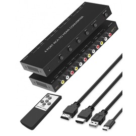OseTub 4 Port RCA to HDMI Converter with UPGRADE TECHNOLOGY