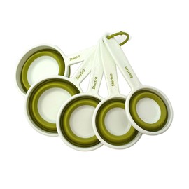 Starfrit 093130-003-0000 Starfrit 093130 5-Piece Measuring Cup Set - Collapsible, Green