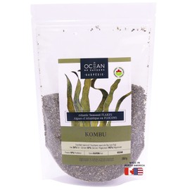 Seaweed Flakes - Canadian, Organic and Eco-Friendly Certified - Easy to use Sea Vegetable - Hand harvested - Un Ocean de Saveurs (Kombu, Big)