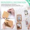 Keadic 105PCS Paper Picture Frames 5 Sizes Brown Cardboard Photo