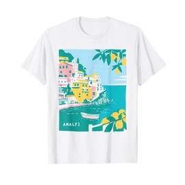 Amalfi Coast Italy Retro Vintage Lemon Travel Souvenir T-Shirt