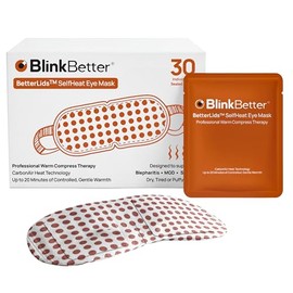 BetterLids Self-Heating Eye Mask - 30 Pack for Blepharitis, MGD, Styes & Puffy Eyes | Warm Compress Therapy | 20 Minutes Heat | No Microwave | Professional Eye Care