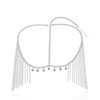 Boho Head Chain Crystal Rhinestone Headpiece Egyptian Tassel Hair Chain