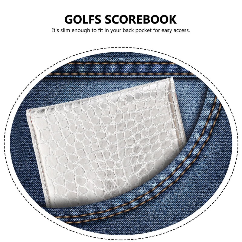 SEWACC Portable Golf Scorebook Leather Cover Stylish Scorecard Holder for