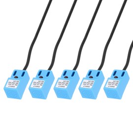 sourcing map Approach Sensor Inductive Proximity Sensor Switch NO Normally Open PNP 4mm Detection Distance, DC 10-30V SN04-P, 3.9ft, 5Pcs