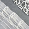 Pack of 100 Universal Curtain Hooks, Plastic Curtain Hooks, White