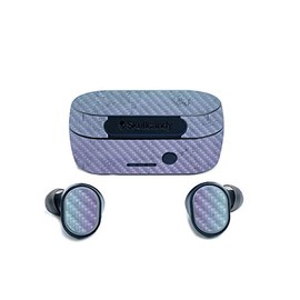 MightySkins Carbon Fiber Skin for Skullcandy Sesh True Wireless Earbuds - Gradient Marble | Protective, Durable Textured Carbon Fiber Finish | Easy to Apply | Made in The USA