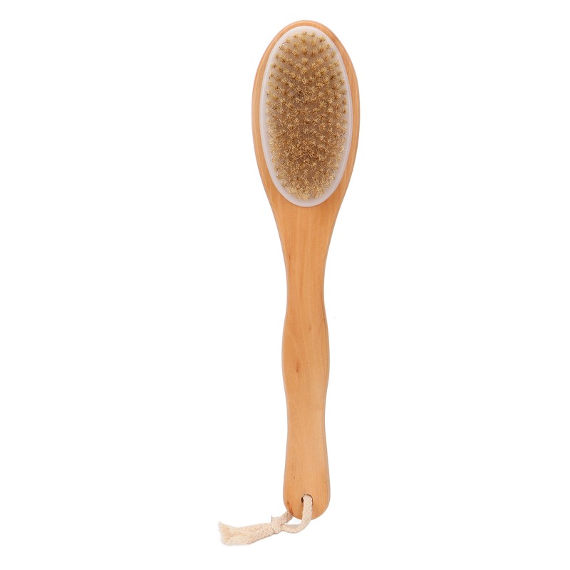 Wood Bath Brush Long Handle Soft Bristle Deep Cleansing Relieve