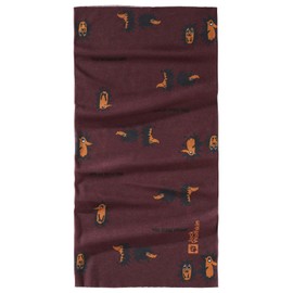 Jack Wolfskin Unisex Children's Print NECKGAITER K Winter Scarf, Boysenberry, Standard