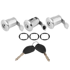 KSTE Car Barrel Lock Set, 252522 Car Door Lock Cylinder Set with Key Door Lock Key Core Accessories for Partner Citroen Berlingo Xsara