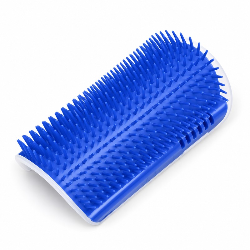 Wall Corner Cat Grooming Brush for Self-Grooming – Curved Massage