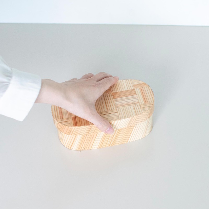 Tri Wood Magewappa Lunch Box (Made in Japan/Hita Cedar), Oval