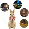 Rabbit Decoration with Solar Lantern, Garden Decoration Figures, Rabbit Garden