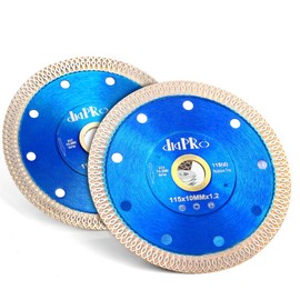 Pack of 2 Diapro Super Thin Diamond Cutting Blade 4.5 in Tile Blade for Cutting Granite Marble Porcelain Tile (4.5"-2pc)