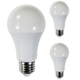 Diodesy- A19 LED Light Bulb 16W 1600 Lumens E26 Medium Base 3000K Soft White for Bedroom Living Room Lamp Home Light Bulb 120V CRI80 230° Beam Angle Damp Location White Finish Pack of 3