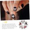 BIUDECO 25pcs Nail Art Charms Women Heart Shaped Rhinestones Nail