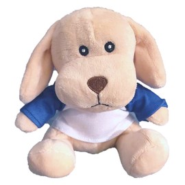 Hug-a-BooBoo Super Cute and Cuddly 6" Plush Puppy Dog with Removable T-Shirt, Great for Gift, Gift Basket, Party Favor