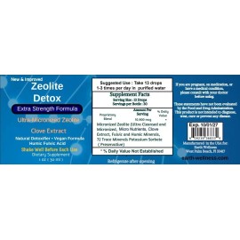 Zeolite Liquid METAL & PARASITE DETOX, 2 FOR PRICE OF 1 exp 2027