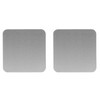 2Pcs Square Stainless Steel Cup Mats, 8.5cmx8.5cm Silver Stainless Steel