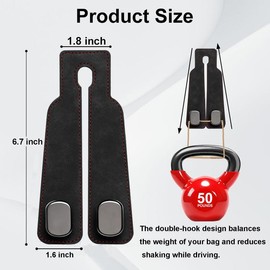 Car Seat Back Storage Hook, 1 Count PU Leather Concealed Hook, Multipurpose & Durable, Ideal Car Interior Accessories:_Black-2Pack