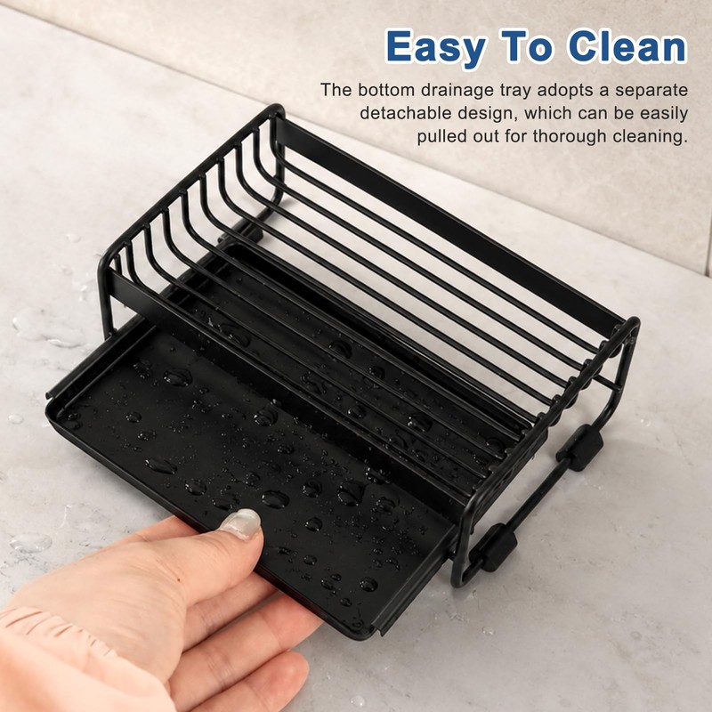 Soap Dish & Pad for Shower, Carbon Steel Bar Soap