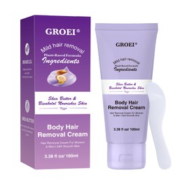 Facial Hair Removal Cream, Hair Removal Creams Kit, Gentle Painless Hair Removals With Scrape, Calming Serum, Body & Face Hair Removers Cream for Women (3 kits) (1)