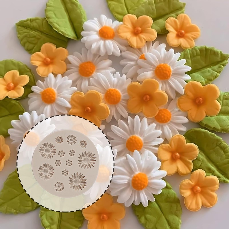 GisWell Blumen Kuchen Fondant Formen, Blumen Silikonform, Fondant Silikon Formen,