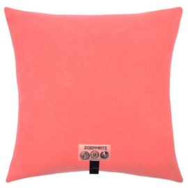 Zoeppritz 702291-235-50x50 Soft Fleece Cushion Cover with Distinctive Cashmere Handfeel, Colour: 235 Coral, Easy Care, Suitable for Allergy Sufferers, Dimensions: 50 x 50 cm