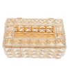 TBvechi Tabletop Crystal Tissue Box Gold Paper Box Home Crystal