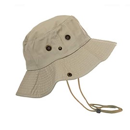 Newhattan Boonie Safari Bucket Hat Foldable Military Style Cap (Putty, S/M)