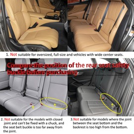 West Llama Linen Car Seat Covers,Bottom Seat Covers for Cars Include 1 Pair Front Driver Seat Pad Mat and 1 Rear Bench Cover for SUVs,Cars,Sedans(3Piece-Beige)