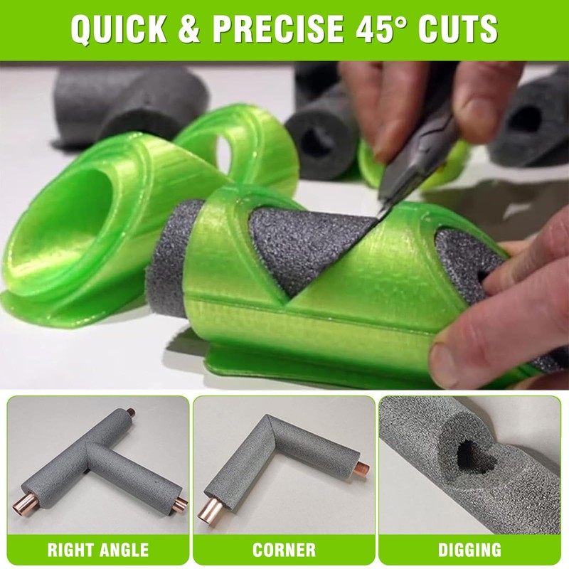 AGLOO Pipe Insulation Cutting Guide - Foam & Rubber Pipe