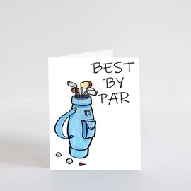 Funny Golf Birthday Card for Husband Boyfriend Wife Girlfriend Birthday Card for Him or Her (5 inches by 7 inches) Best by Par