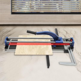 Manual Tile Cutter, With Tungsten Alloy Wheel, Tile Cutter Tool for Porcelain Ceramic Floor Tile, Infrared Positioning Guided Precision, Adjustable Measurement Ruler