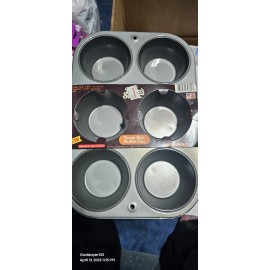 EKCO Bakers Secret Texas Size Muffin Pan 6 Cup New Old Stock