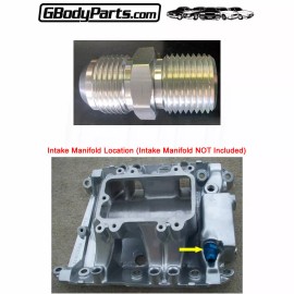 Gbodyparts 86-87 Grand National Intake Manifold Coolant Heater Pipe Fitting Nipple SILVER