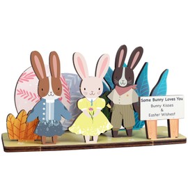 Some Bunny Loves You Easter Basket Essentials, Stuffers Cute Desk Companion - Small Gift for Teens, Friends, Coworkers, Creative Greeting Cards, Spring Ornaments for Season Holiday Table Decorations