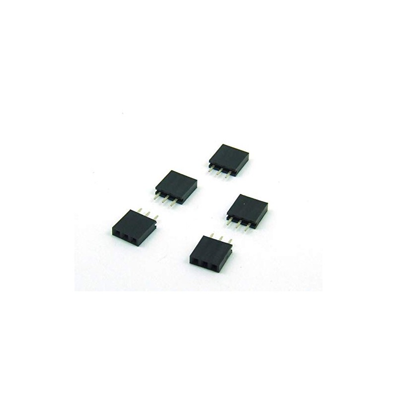POPESQ® #A188 Female Header 2.54 mm 3-Pin Straight Pack of