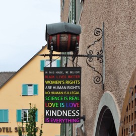 Love Is Love Black Lives Matter Garden Flag Yard Flag Decorative Outdoor Flag Decor 12"X18"