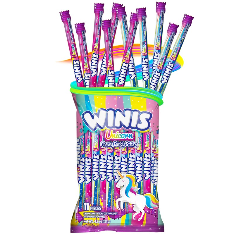Winis Unicorn | Chewy Candy Swirl | Cotton-Candy Flavored |