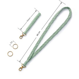 AOKSUNOVA Pack of 2 Key Chains Macrame Bracelet Lanyard Women Key Chain Short Boho Lanyard, Ys04-09