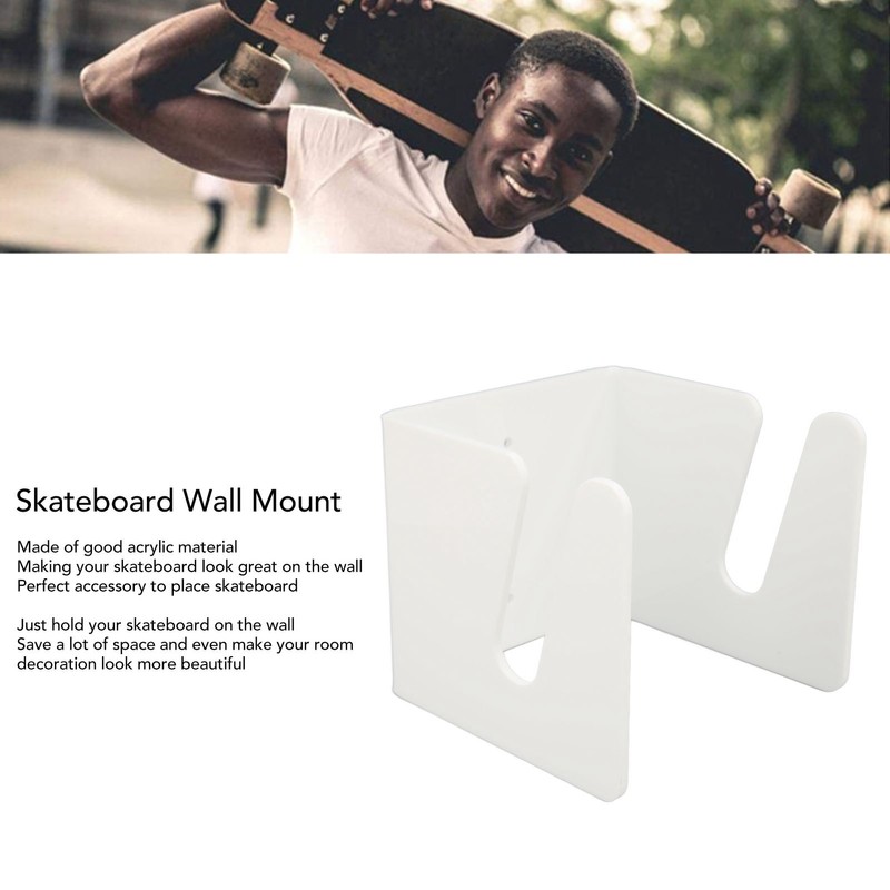 Skateboard Wall Mount Acrylic Display Storage Holder Hanger Home Decoration