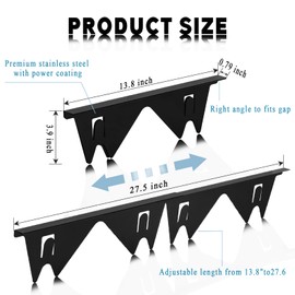 Stainless Steel Stove Gap Covers (1 Pack)Easy retractable Length 13.8" to 27.5"Width 0.79",Heat Resistant Guard Between Stove Top and Counter Stove Gap Filler for Kitchen,Easy Clean and Heat Resistant