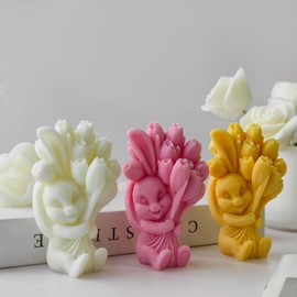 Tulip Rabbit Silicone 3D Flower & Rose Mold - Peony & Candle Mold for Resin, Clay & Soap Making - Craft Supplies