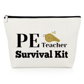 PE Teacher Gifts Appreciation Gifts for PE Coach Makeup Bag PE Gifts Physical Education Teacher Cosmetic Bag Teacher's Day Gifts Graduation Gifts for PE Teacher End of Year Gift Travel Cosmetic Pouch