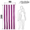 riptide XXL Beach Towel Microfibre Bath Towel Set, Purple/White Stripes