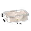 VOUKEN 2PCS Plastic Divided Serving Tray with Lid Snackle Box