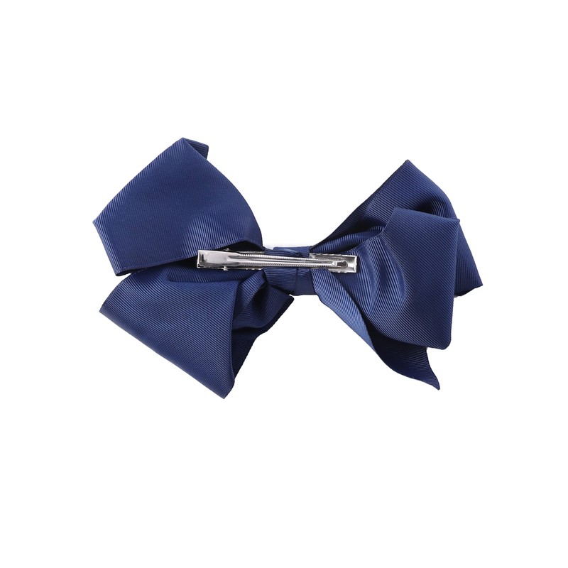 4 Inch Grosgrain Hair Bow for Girls - Navy